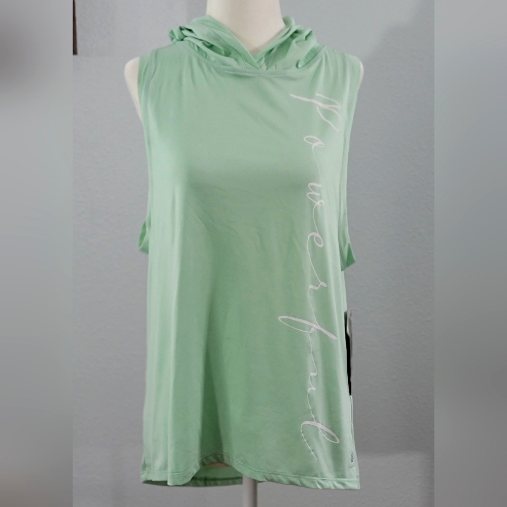 Cali Sport Powerful Top/ size Medium light green.. None sleeve/ hoddie.